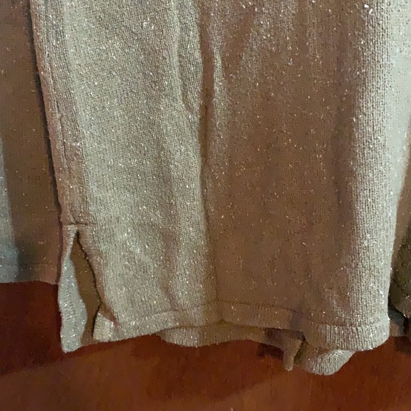 Isabella Bird Size Small Silk/Wool Blend Olive Green Hooded Sweater, button up - Picture 7 of 7